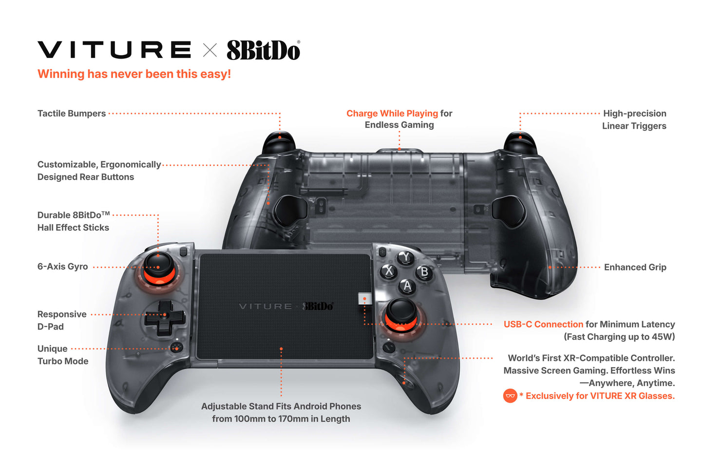 VITURE x 8BitDo Ultimate Mobile Gaming Controller