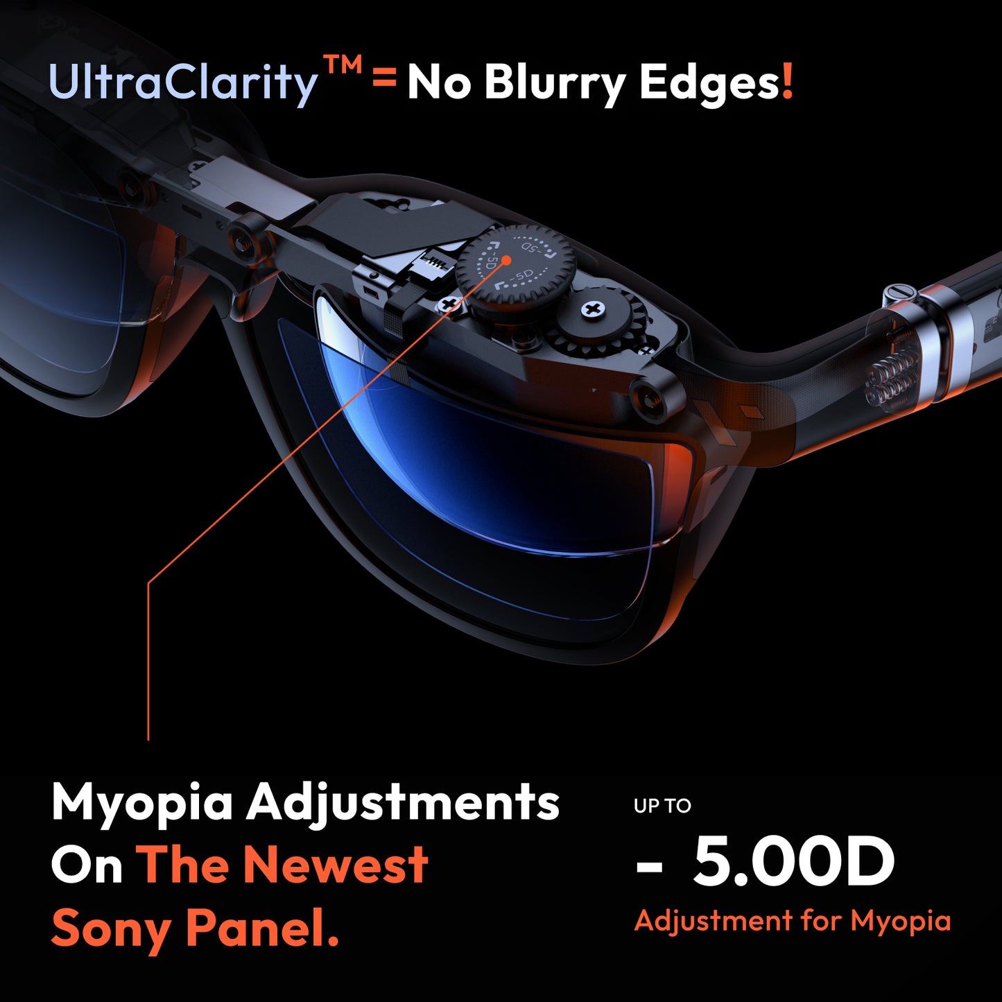 Pro XR/AR Glasses — 135" 120Hz Full HD UltraClarity Display, HARMAN Stereo Sound, Myopia Adjustments, Electrochromic Film, Smart Glasses for iPhone 15/Android/Mac/PC/Steam Deck/Gaming Consoles (Copy) - VITURE