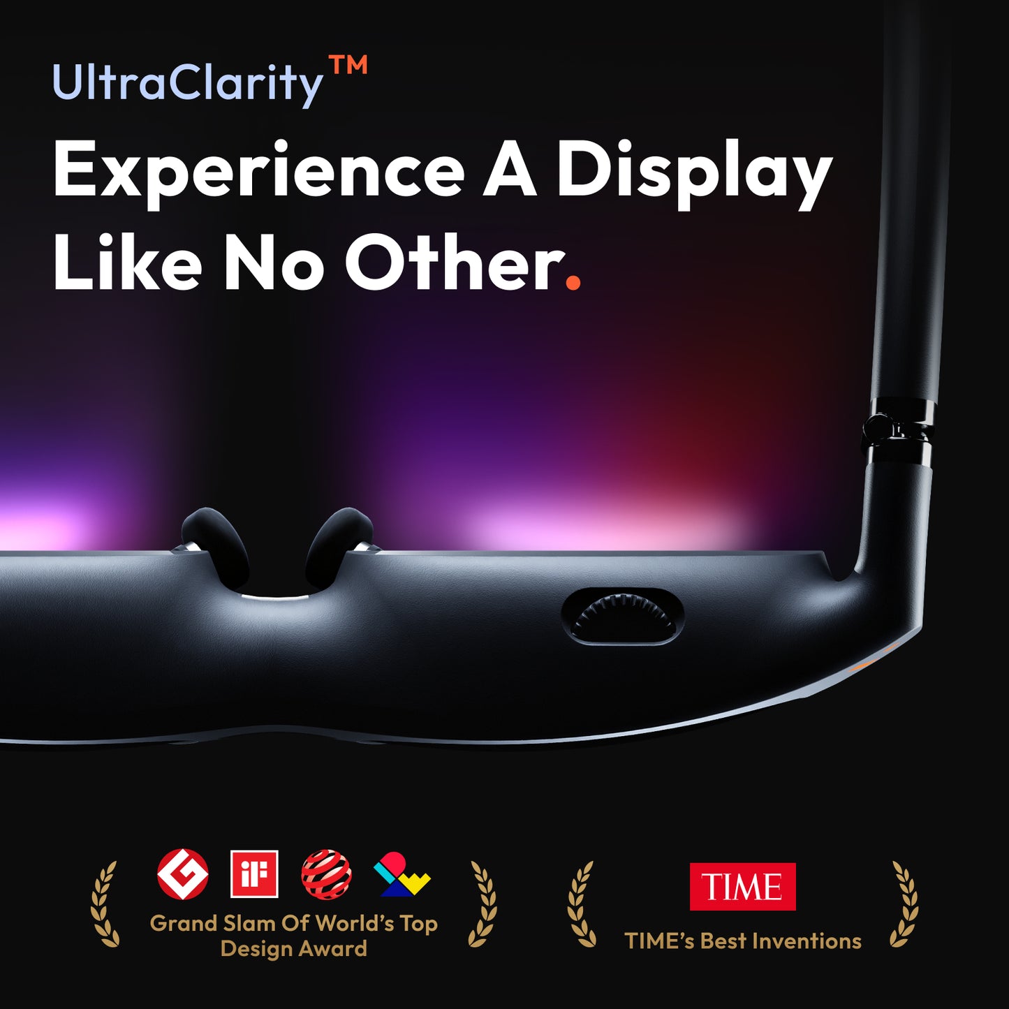 Pro XR/AR Glasses — 135" 120Hz Full HD UltraClarity Display, HARMAN Stereo Sound, Myopia Adjustments, Electrochromic Film, Smart Glasses for iPhone 15/Android/Mac/PC/Steam Deck/Gaming Consoles (Copy) - VITURE